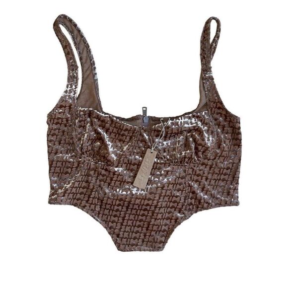 Skims Chestnut Corset Top - Picture 1 of 2